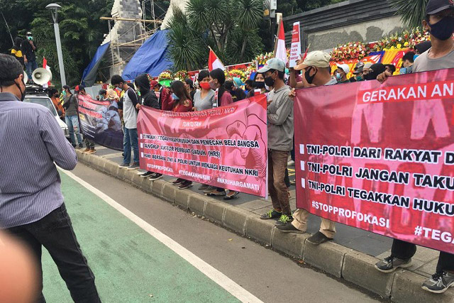 GABP-NKRI Datangi Polda Metro dan Kodam Jaya Minta Rizieq Shihab Segera Ditangkap